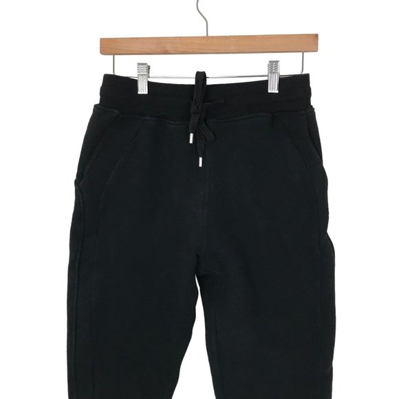 Lululemon Black Sweatpants With Ties & 2 Front Pockets Size M - Picture 4 of 9